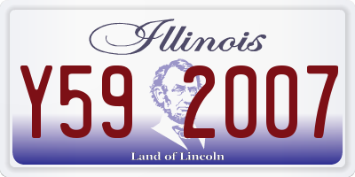 IL license plate Y592007