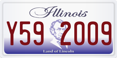 IL license plate Y592009