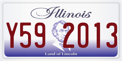 IL license plate Y592013