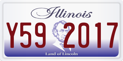 IL license plate Y592017