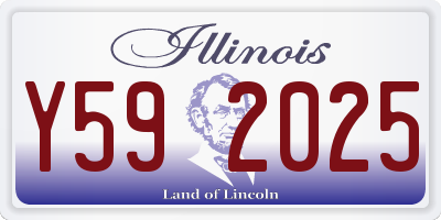 IL license plate Y592025
