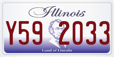 IL license plate Y592033