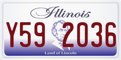 IL license plate Y592036