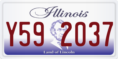 IL license plate Y592037