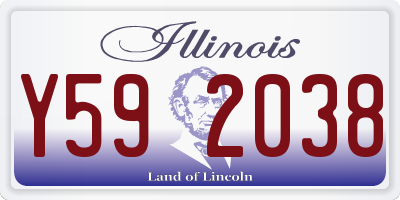 IL license plate Y592038