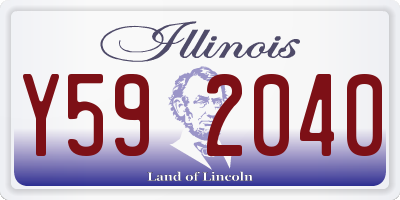 IL license plate Y592040