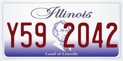 IL license plate Y592042