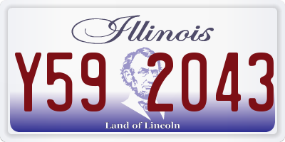 IL license plate Y592043