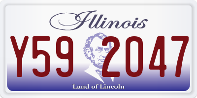 IL license plate Y592047