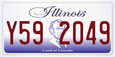 IL license plate Y592049