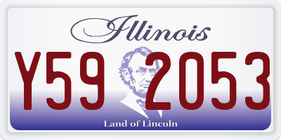 IL license plate Y592053