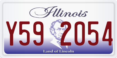 IL license plate Y592054