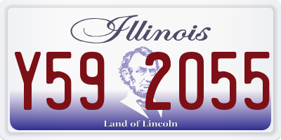 IL license plate Y592055