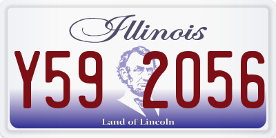 IL license plate Y592056