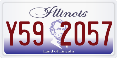 IL license plate Y592057