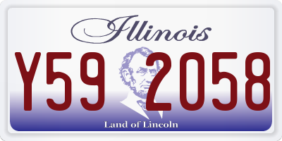 IL license plate Y592058