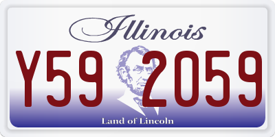 IL license plate Y592059