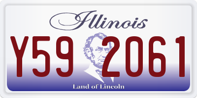 IL license plate Y592061