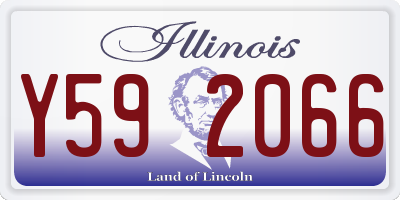 IL license plate Y592066