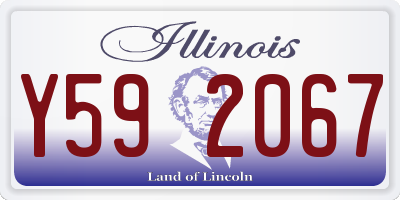 IL license plate Y592067