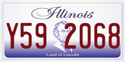 IL license plate Y592068