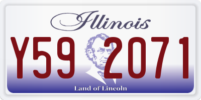 IL license plate Y592071