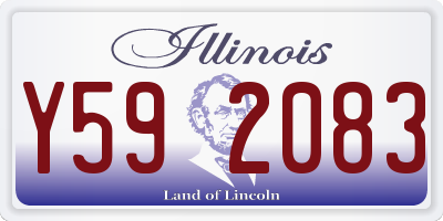 IL license plate Y592083