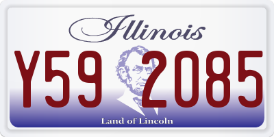 IL license plate Y592085