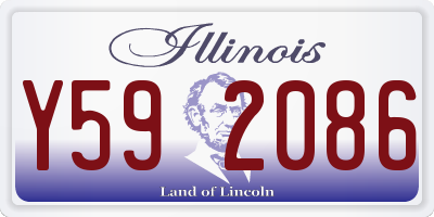 IL license plate Y592086