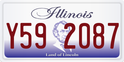 IL license plate Y592087
