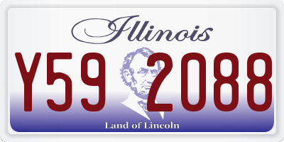 IL license plate Y592088