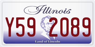 IL license plate Y592089
