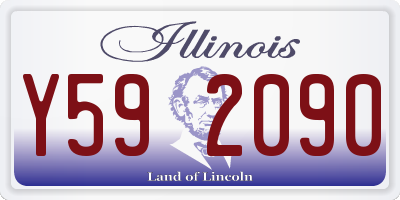 IL license plate Y592090