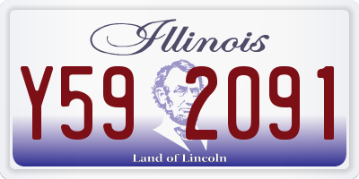 IL license plate Y592091