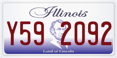 IL license plate Y592092