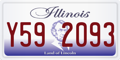 IL license plate Y592093