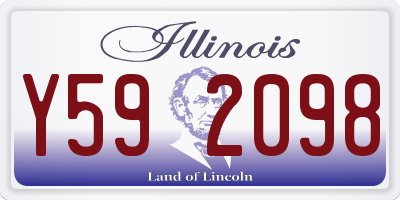 IL license plate Y592098