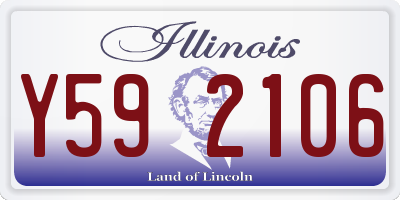 IL license plate Y592106