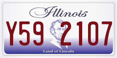 IL license plate Y592107
