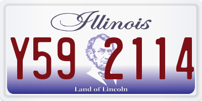 IL license plate Y592114