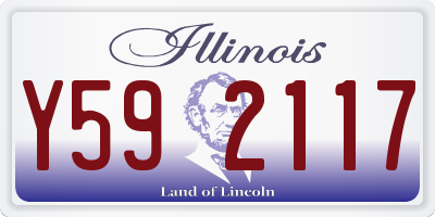 IL license plate Y592117
