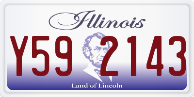 IL license plate Y592143