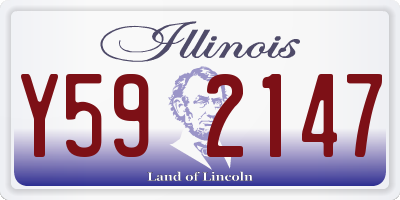 IL license plate Y592147
