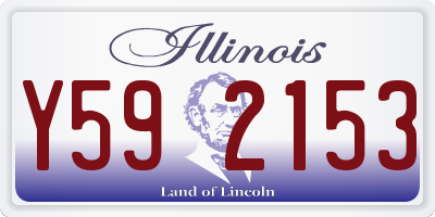 IL license plate Y592153