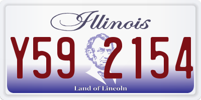 IL license plate Y592154