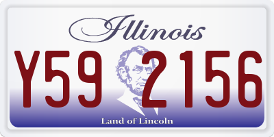IL license plate Y592156