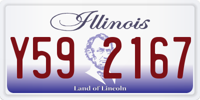 IL license plate Y592167