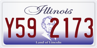 IL license plate Y592173