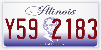 IL license plate Y592183