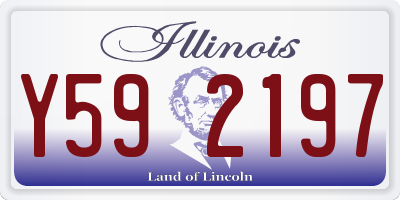 IL license plate Y592197